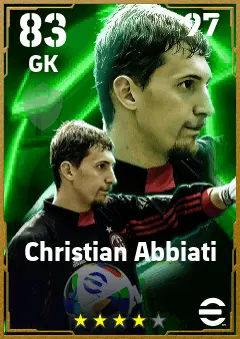 Christian Abbiati eFootball 2026 player card — 83 OVR GK