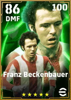 Franz Beckenbauer eFootball 2026 player card — 86 OVR DMF