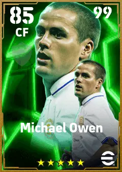 Michael Owen eFootball 2026 player card — 85 OVR CF