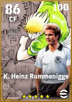 K. Heinz Rummenigge eFootball 2026 player card — 86 OVR CF