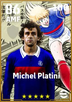 Michel Platini eFootball 2026 player card — 86 OVR AMF