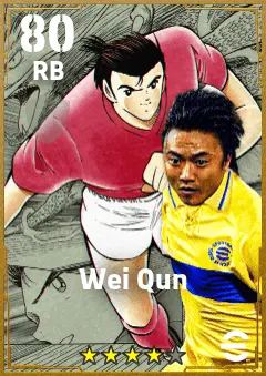 Wei Qun eFootball 2026 player card — 80 OVR RB