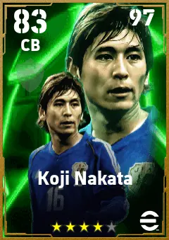 Koji Nakata eFootball 2026 player card — 83 OVR CB