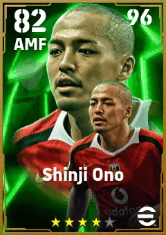 Shinji Ono eFootball 2026 player card — 82 OVR AMF
