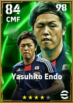 Yasuhito Endo eFootball 2026 player card — 84 OVR CMF