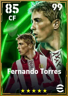 Fernando Torres eFootball 2026 player card — 85 OVR CF