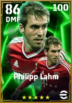 Philipp Lahm eFootball 2026 player card — 86 OVR DMF