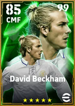 David Beckham eFootball 2026 player card — 85 OVR CMF