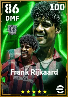 Frank Rijkaard eFootball 2026 player card — 86 OVR DMF