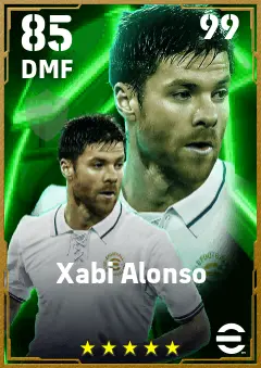 Xabi Alonso eFootball 2026 player card — 85 OVR DMF