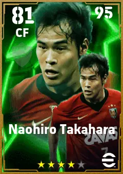 Naohiro Takahara eFootball 2026 player card — 81 OVR CF