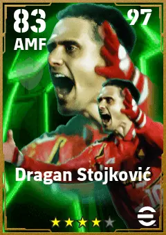 Dragan Stojkovic eFootball 2026 player card — 83 OVR AMF