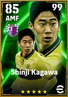 Shinji Kagawa eFootball 2026 player card — 85 OVR AMF