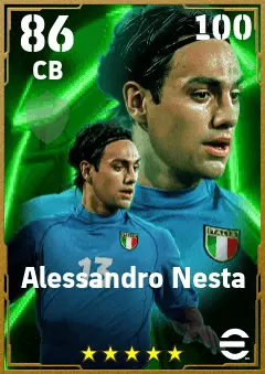 Alessandro Nesta eFootball 2026 player card — 86 OVR CB