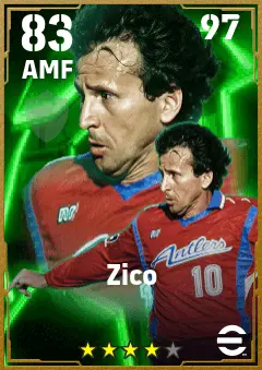 Zico eFootball 2026 player card — 83 OVR AMF