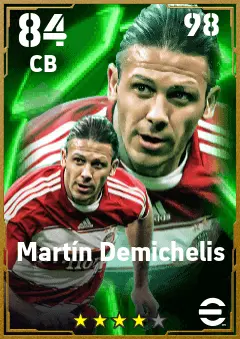 Martin Demichelis eFootball 2026 player card — 84 OVR CB