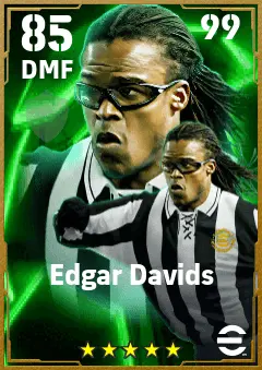 Edgar Davids eFootball 2026 player card — 85 OVR DMF