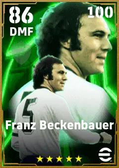 Franz Beckenbauer eFootball 2026 player card — 86 OVR DMF