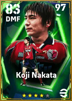 Koji Nakata eFootball 2026 player card — 83 OVR DMF