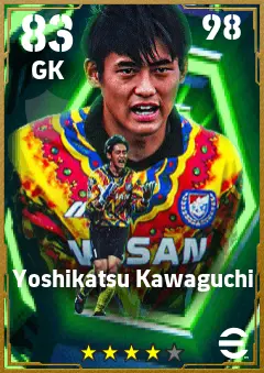 Yoshikatsu Kawaguchi eFootball 2026 player card — 83 OVR GK