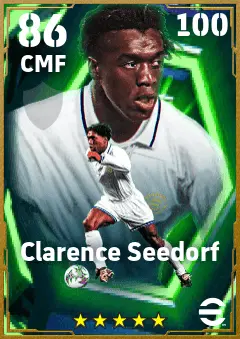 Clarence Seedorf eFootball 2026 player card — 86 OVR CMF