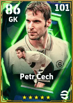 Petr Cech eFootball 2026 player card — 86 OVR GK