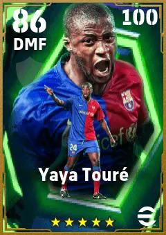 Yaya Toure eFootball 2026 player card — 86 OVR DMF