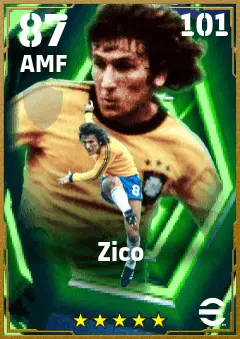 Zico eFootball 2026 player card — 87 OVR AMF