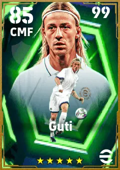 Guti eFootball 2026 player card — 85 OVR CMF