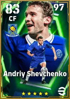 Andriy Shevchenko eFootball 2026 player card — 83 OVR CF