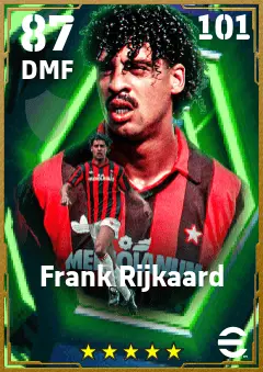 Frank Rijkaard eFootball 2026 player card — 87 OVR DMF