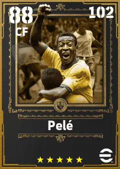 Pele eFootball 2026 player card — 88 OVR CF
