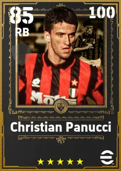 Christian Panucci eFootball 2026 player card — 85 OVR RB