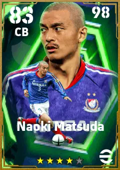 Naoki Matsuda eFootball 2026 player card — 83 OVR CB