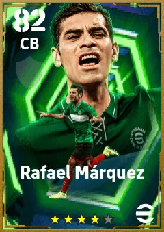 Rafael Marquez eFootball 2026 player card — 82 OVR CB