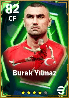 Burak Yilmaz eFootball 2026 player card — 82 OVR CF