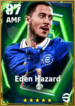 Eden Hazard eFootball 2026 player card — 87 OVR AMF