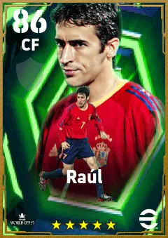 Raul eFootball 2026 player card — 86 OVR CF