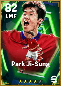 Park Ji-Sung eFootball 2026 player card — 82 OVR LMF