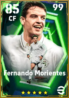 Fernando Morientes eFootball 2026 player card — 85 OVR CF