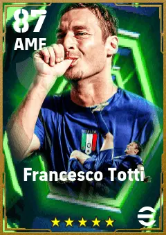 Francesco Totti eFootball 2026 player card — 87 OVR AMF