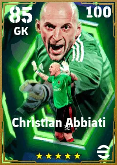 Christian Abbiati eFootball 2026 player card — 85 OVR GK