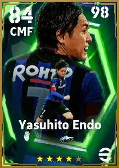 Yasuhito Endo eFootball 2026 player card — 84 OVR CMF