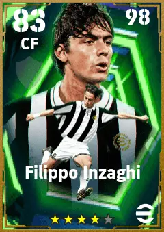 Filippo Inzaghi eFootball 2026 player card — 83 OVR CF