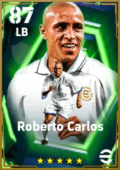 Roberto Carlos eFootball 2026 player card — 87 OVR LB