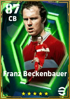 Franz Beckenbauer eFootball 2026 player card — 87 OVR CB