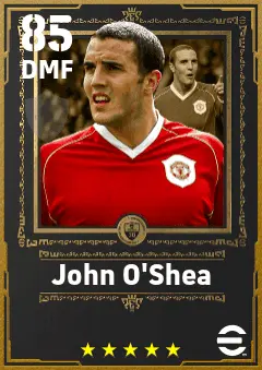 John O Shea eFootball 2026 player card — 85 OVR DMF