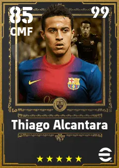 Thiago Alcantara eFootball 2026 player card — 85 OVR CMF