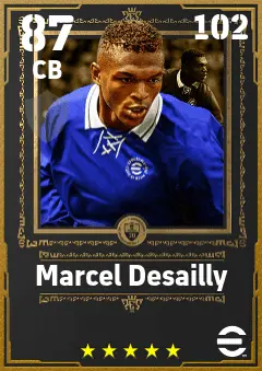 Marcel Desailly eFootball 2026 player card — 87 OVR CB