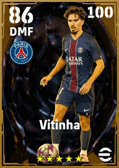 Vitinha eFootball 2026 player card — 86 OVR DMF